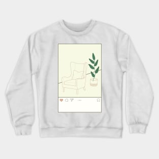 Instagram post of room illustration Crewneck Sweatshirt